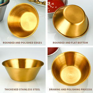 Mini coupelles en acier inoxydable pour sauces, salades, sauces tomate, assiettes à tremper, coupelles réutilisables pour assaisonnements, vaisselle de restaurant et barbecue - Product Image 5