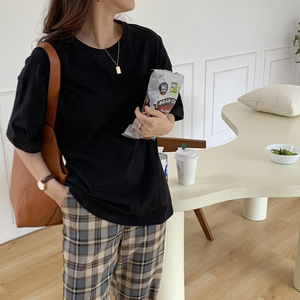 T-shirts d'été pour femmes les plus vendus, 100 % coton respirant, manches courtes, style décontracté tendance, support pour impression sérigraphique, doux - Product Image 4