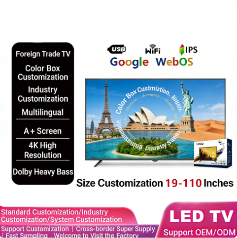 China Factory Original 40-Inch LED LCD Television Custom logo Android Multi-Language WiFi Smart TV