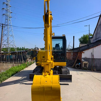 Excavator Mini Komatsu PC56 Bekas 5.6 Ton Zero Tail Swing Ultra Compact Mesin Original Jam Kerja Rendah Harga Terjangkau  Mendukung Kustomisasi