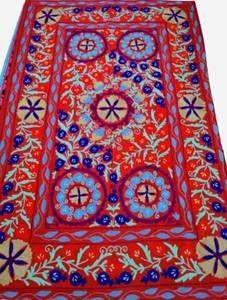 Indian Luxury Suzani Blanket Hand Embroidered <b>Throw</b> Boho Wall Hanging Table Cloth Ethnic <b>Bed</b> <b>Cover</b> Gift - Product Image 6