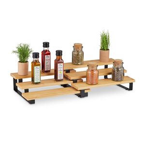 Espositore <span class=keywords><strong>per</strong></span> Spezie Personalizzato Moderno in Bambù a 3 Livelli, Tipo Verticale, Rimovibile - Product Image 1