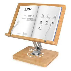 Aluminum Book Stand For Reading Desktop Book Holder Stand Height Adjustable