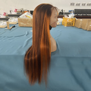 P4 <span class=keywords><strong>Parrucca</strong></span> frontale in pizzo 350 Hd per capelli umani <span class=keywords><strong>con</strong></span> capelli biondi evidenziati capelli umani 13x6 <span class=keywords><strong>parrucca</strong></span> frontale in pizzo - Product Image 4