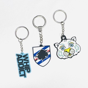2024Popular llavero de goma de alta calidad personalizado su logotipo llaveros suave PVC logo 3D llavero de goma - Product Image 6