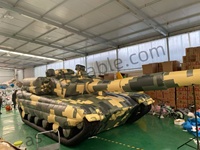 Réplique de char gonflable, cible de char gonflable camouflage personnalisée pour l'entraînement de simulation en extérieur