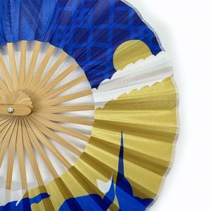 Abanico Plegable Redondo Japonés Tipo Pinwheel para Damas, Abanicos Circulares de Bambú Plegables para Mujeres - Product Image 4