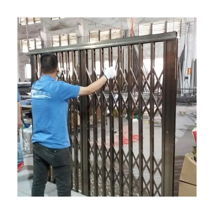 Retrctable 안전 알루미늄 미끄러지는 석쇠 문