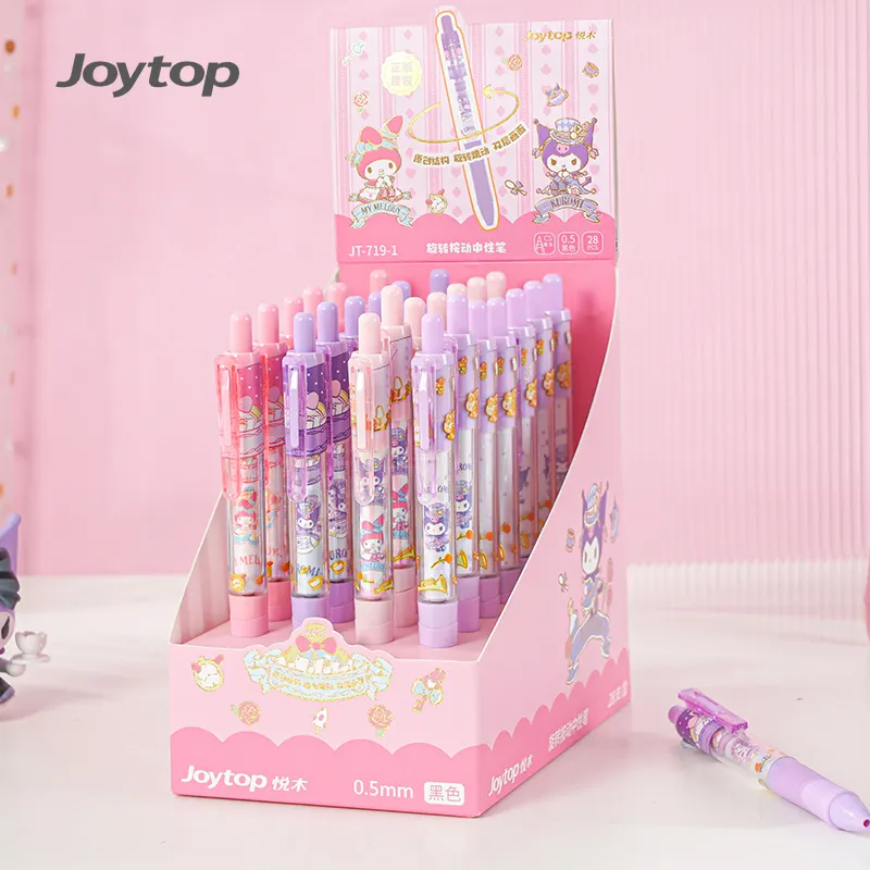 Joytop SR 719-1 Vente en gros Sanrio Wonderland Series Presse rotative Stylo gel Papeterie mignonne Stylo scolaire