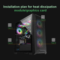 Boîtier PC E-ATX pour jeux, châssis en acier, GPU 375 mm, refroidisseur CPU 170 mm, 2 SSD, 2 HDD, carcasa de computadora