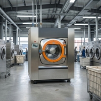 Ensemble lave-linge et sèche-linge professionnel entièrement automatique pour usage commercial, équipement de blanchisserie pour hôtels et hôpitaux