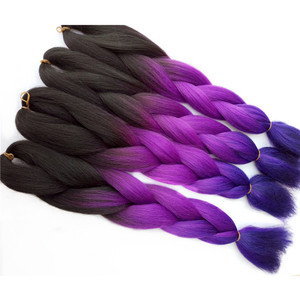 페르바도 헤어 24-41인치 100-165g 점보 브레이딩 헤어 익스텐션 합성 브레이딩 부착물 아프리칸 크로셰 브레이드 - Product Image 2