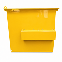 Conteneur à déchets en acier robuste à chargement frontal pour la gestion des déchets et le recyclage