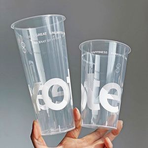 Vasos de Plástico Desechables Iridiscentes con Tapa para Té de Burbujas y Bebidas Frías, de 12, 16, 24 y 32 Onzas, con Logotipo Personalizado, para Tiendas de Leche - Product Image 1