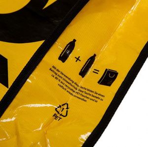 Sac fourre-tout pliable réutilisable personnalisé avec logo, en RPET recyclé, robuste, imprimé, grand format, pour courses et cadeaux - Product Image 3