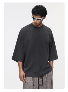 T-shirts pour hommes en coton 100% de 260 grammes, coupe oversize, style hip-hop, respirants, anti-plis, vierges, personnalisables avec logo, pour l'été - Product Image 3