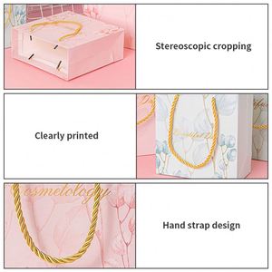 ถุงของขวัญกระดาษสีน้ำเงินสำหรับคริสต์มาส ราคาถูก ลดราคาพิเศษ ถุงรีไซเคิล พิมพ์ข้อความและกราฟิกได้ชัดเจน - Product Image 5