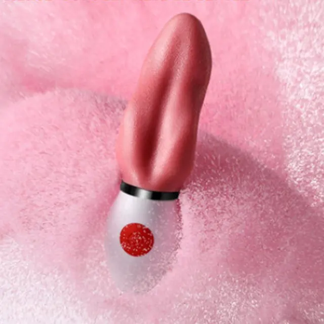 Potente vibratore in silicone con leccata di clitoride vibrante a lingua lunga a 7 modalità per donna