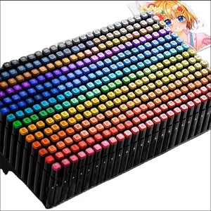 30/40/60/80/168 colores marcadores Manga bocetos marcadores 168 doble cepillo pluma Alcohol fieltro arte escuela suministros dibujo conjunto - Product Image 1