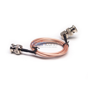 RF cáp đồng trục kết nối BNC đồng trục Nam để BNC góc bên phải cắm máy ảnh mở rộng cáp rg316 - Product Image 5