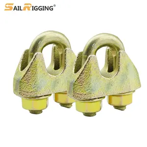 Cable Tensioner DIN1142 Malleable Wire Rope Clips For Containers Galvanized Wire Rope Clamp