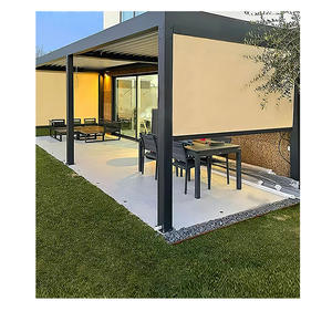 Tente <span class=keywords><strong>d</strong></span>'<span class=keywords><strong>ombrage</strong></span> de mobilier <span class=keywords><strong>d</strong></span>'extérieur, gazebo <span class=keywords><strong>pergola</strong></span>, <span class=keywords><strong>toile</strong></span> fixe avec lumière RVB - Product Image 1