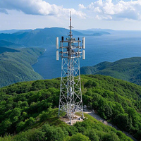 Torre de Acero Galvanizado en Caliente Autoportante de 3 y 4 Patas para Transmisión de TV, Radio, UHF, FM, Comunicación, 20-120m