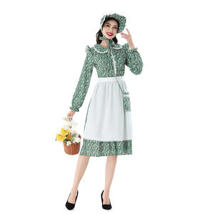 वयस्क औपनिवेशिक ऐतिहासिक पोशाक के लिए अग्रणी पोशाक विंटेज पुष्प प्रेयरी तीर्थयात्री गाँव कार्निवल पार्टी परी संगठनों - Product Image 5