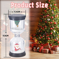 Reloj de Arena de Cuentas de Vidrio Hechas a Mano Estilo Art Deco con Diseño de Santa Claus y Árbol para Decoración Navideña del Hogar