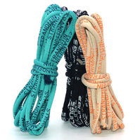 Polyester Jacquard tissé cire corde enduit ordinateur lettré lacets pour chaussures vêtements pour sacs à capuche chapeau noyau enveloppé corde