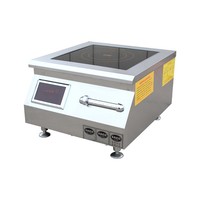 Cuisinière à induction électrique commerciale 6KW/220V, plaque concave, petite cuisinière à induction de table