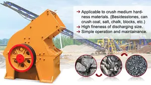 Máquina trituradora de areia e martelo 2024 de boa qualidade preço PC400X300 8-15TPH