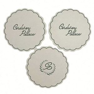 Sous-verres en papier recyclables pour hôtel, sous-verres promotionnels en carton absorbant avec fonction publicitaire - Product Image 5