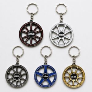 Porte-clés en gros de haute qualité, personnalisés, modèle jante de voiture, design course automobile, souvenir - Product Image 1