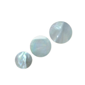 Corte redondo de nácar natural de 16-18 mm, doblemente plano, concha blanca, piedra preciosa para la fabricación de joyas. - Product Image 1