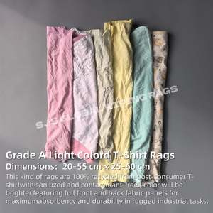 Trapos de algodón 100% para mecánicos de automóviles, de color claro, tipo camiseta, de 1KG a 100KG, importadores de trapos de limpieza de colores en Japón - Product Image 2