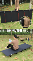 Lit de camping pliable léger et portable, design moderne, en aluminium, pour l'extérieur, capacité maximale 150 kg