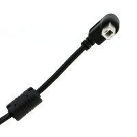 Échantillon gratuit Câble d'imprimante USB 2.0 mâle à angle droit 90 degrés en forme de L mâle B avec noyau en ferrite gaine en PVC tressée pour appareils photo
