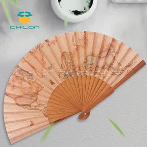 Bestseller Custom ize Design 23cm Handmade Craft Geschenk Faltbarer Holzgriff Fan