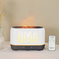 Humidificateur ultrasonique électrique pour la maison et l'hôtel, nébuliseur, diffuseur d'arômes à effet de flamme 3D en grain de bois, télécommande
