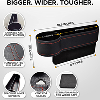 Offre Spéciale accessoires d'intérieur de voiture en cuir PU Console automobile organisateur de remplissage d'espace de siège avant organisateur d'espace de siège de voiture multifonctionnel