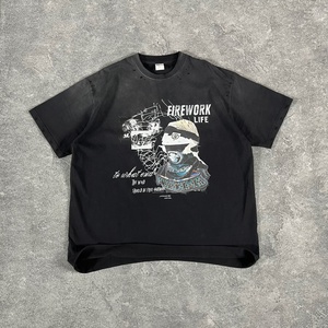 T-shirt Homme Streetwear Personnalisé Oversize Vintage Effet Vieilli Décontracté Ample Manches Courtes 100% Coton Velours Séchage Rapide - Product Image 1