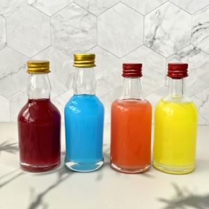 Großhandel 50ml <span class=keywords><strong>Mini</strong></span> Wodka Whiskey Brandy Leere Probenglasflasche Wein-Dekanter Spirituosen-Glasflasche - Product Image 4