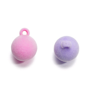 Breloques en forme de boule floquée, couleurs macaron, pendentifs ronds en peluche, accessoires DIY pour coiffures et chaînes de téléphone - Product Image 5