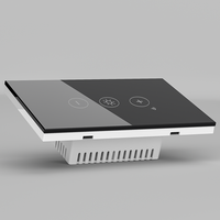 Interrupteur tactile intelligent Wi-Fi personnalisable 240V Tuya Alexa Google pour maison connectée, avec variateur de lumière et prise neutre, pour résidence et bureau