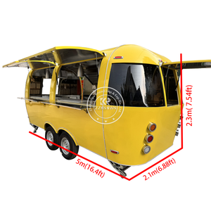 Carrito de Comida de Diseño Air Stream de 13 pies, Camión de Comida para Concesiones de Café y Pizza, Remolque de Comida Móvil Totalmente Equipado, Remolque de Comida para Aperitivos - Product Image 4