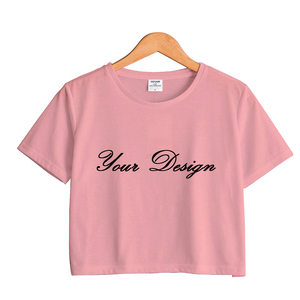 <span class=keywords><strong>Donna</strong></span> Pianura Bianco <span class=keywords><strong>100</strong></span> Del <span class=keywords><strong>Cotone</strong></span> Crop Top di Fitness Vestiti di Sport Delle Signore Lavorato A Maglia Crop Top T Shirt per la Stampa Logo Personalizzato - Product Image 4