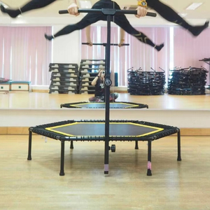 Rebondeur hexagonal professionnel de 50''55'' <span class=keywords><strong>avec</strong></span> corde <span class=keywords><strong>élastique</strong></span>, trampoline de saut à l'<span class=keywords><strong>élastique</strong></span> - Product Image 1