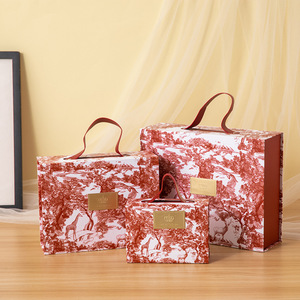 RTS 27*21*9 cm xử lý hộp giấy tái chế nổi hộp giấy với xử lý Hộp quà tặng cho mỹ phẩm bao bì và quà tặng - Product Image 6