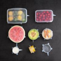 Lot de 6 couvercles extensibles en silicone réutilisables, durables et anti-déversement avec bouchon rabattable pour canettes, marque OEM -40F à +446F, 10 ensembles